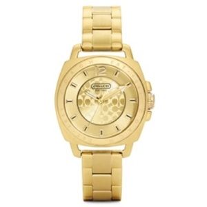 Women’s Coach Boyfriend Mini Gold Watch 34mm